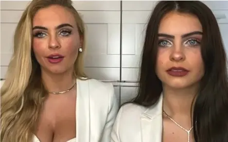  ??  ?? ‘Don’t tar us all with same brush’: ‘Caravan Queens’ Lizzie Mac, 20, and Caitlin, 18, have big internet following