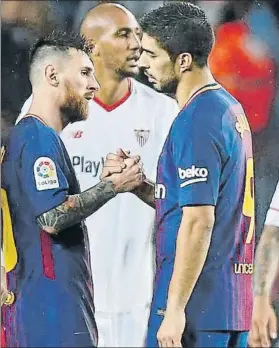  ?? FOTO: PEP MORATA ?? El Barça de Messi y Suárez tratará de ganar otra Copa al Sevilla de N’Zonzi