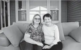  ?? [FRED SQUILLANTE/DISPATCH] ?? Erin Pettegrew, left, did genetic testing because her mother, Debbie Jones, was diagnosed with ovarian cancer. Her results came back negative. Pettegrew’s mom, right, has been fighting ovarian cancer for seven years.