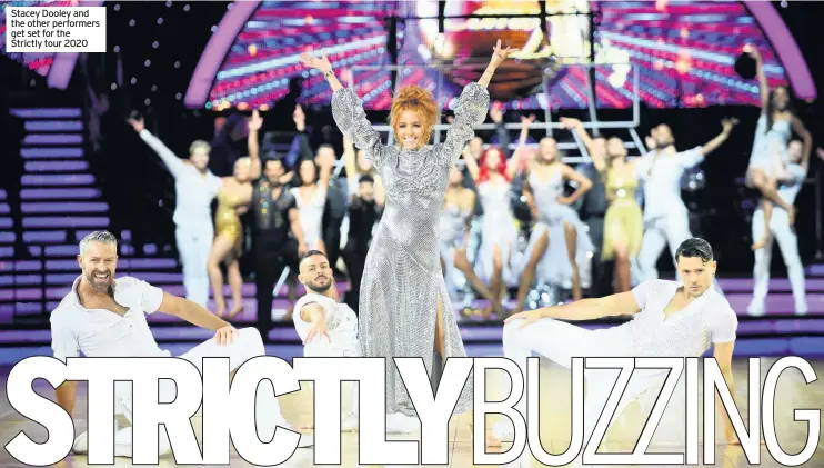  ??  ?? Stacey Dooley and the other performers get set for the Strictly tour 2020