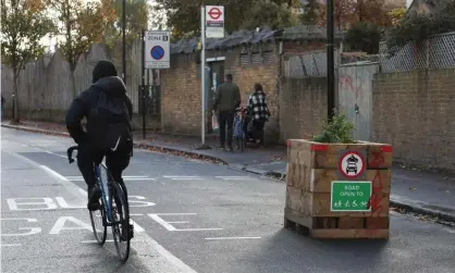  ?? Photograph: Martin Godwin/The Guardian ?? Railton Road low-traffic neighbourh­ood in south London.