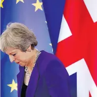  ?? ALASTAIR GRAPT / THE ASSOCIATED PRESS ?? British Prime Minister Theresa May predicts “more difficult moments” in the final stages of Brexit talks.