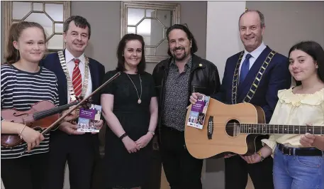  ??  ?? Grainne Judge, Paddy Callaghan President Drogheda Chamber of Commerce, Aideen Cummins Head Of Music Dundalk Institute Of Technology, Brian Harten Arts Officer Louth County Council , Mayor Pio Smith and Alanna Murphy at the Launch of the Drogheda Classical Concert Series at the D Hotel