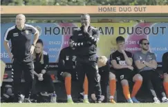  ??  ?? TESTING TIME: Brighouse Town boss Vill Powell will try and keep his team focused. Pic: Bruce Fitzgerald