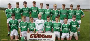  ??  ?? Kilmore, runners-up in the Enniscorth­y Guardian Under-15 hurling Roinn 2 shield final.