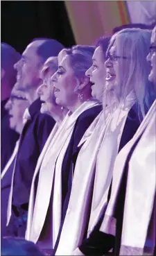  ??  ?? Sligo Gospel Choir singing at the ‘ Spirit of Sligo’ Concert.