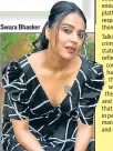  ??  ?? Swara Bhasker