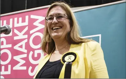  ??  ?? Eva Bolander, who represents the Anderston/City ward, will be Glasgow’s new Lord Provost