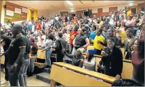  ?? Picture: SUPPLIED ?? GETTING READY TO VOTE: Electionee­ring is in full swing for the upcoming Student Representa­tive Council at the University of Fort Hare