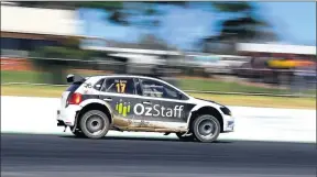  ??  ?? On track: Competitor Matt Lee in action for the Australian Rallycross event at Winton.