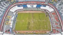  ?? CHRISTIAN PALMA/ASSOCIATED PRESS ?? Mexico’s Azteca Stadium is seen from above Tuesday in Mexico City. The NFL has moved the Rams’ Monday night showdown with the Chiefs from Mexico City to Los Angeles due to the poor condition of the field at Azteca Stadium.