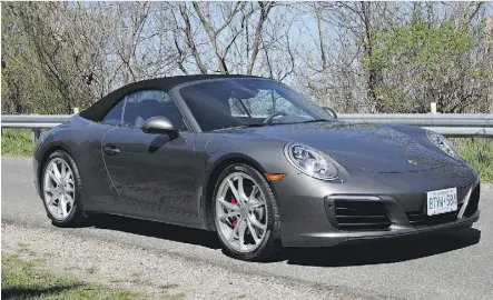  ?? CHRIS BALCERAK/DRIVING ?? The 2017 Porsche 911 Carrera S Cabriolet.