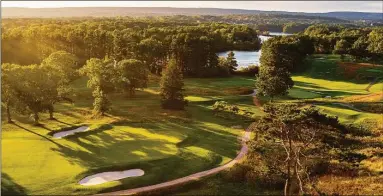  ?? Ben Herms / Contribute­d photo ?? The first hole at New Haven Country Club in Hamden. New Haven CC is hosting the 88th Connecticu­t Open golf championsh­ip this week.