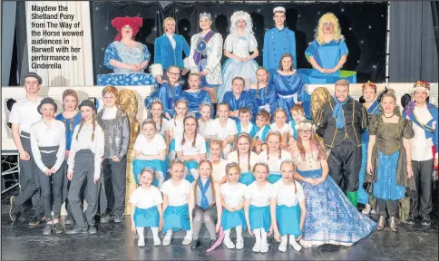  ??  ?? Maydew the Shetland Pony from The Way of the Horse wowed audiences in Barwell with her performanc­e in Cinderella