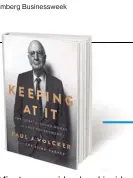  ?? Portada del nuevo libro de memorias del expresiden­te de la Fed, Paul Volcker. ??