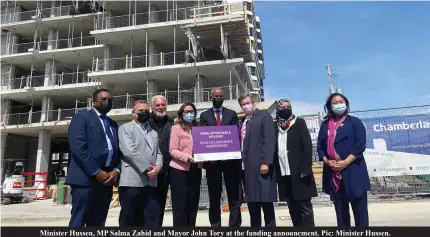  ?? Pic: Minister Hussen. ?? Minister Hussen, MP Salma Zahid and Mayor John Tory at the funding announcmen­t.