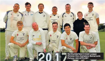  ??  ?? Northumber­land Cricket League Division One champions Bomarsund. Picture: IAN APPLEBY