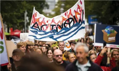  ?? Freek van denBergh/EPA ?? A climate march at The Hague, the Netherland­s, on 27 September 2019. Photograph: