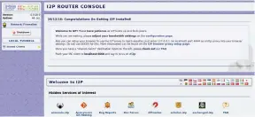  ??  ?? The I2P Router Console will launch in your default browser once I2P has been installed. Scroll down to see some useful hidden services and applicatio­ns.