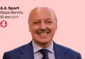  ?? GETTY ?? A.d. Sport Beppe Marotta, 65 anni