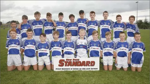  ??  ?? The Oylegate-Glenbrien team who defeated Kilrush to progress to the final of the New Ross Standard U-14 Division 3 football championsh­ip.