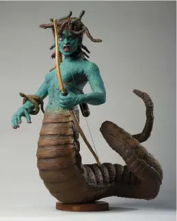  ??  ?? Mysterious Island 3. Medusa model from Clash of the Titans, c. 1979, Ray Harryhause­n, latex with metal armature, ht 46cm. The Ray and Diana Harryhause­n Foundation