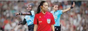  ?? ?? Yamashita Yoshimi, Salima Mukansanga and Stephanie Frappart are among the 36 referees officiatin­g at FIFA World Cup Qatar 2022. They are joined by Neuza Back of Brazil, Mexico’s Karen Diaz Medina and American Kathryn Nesbitt who are doing duties at the World Cup as three of 69 assistant referees.