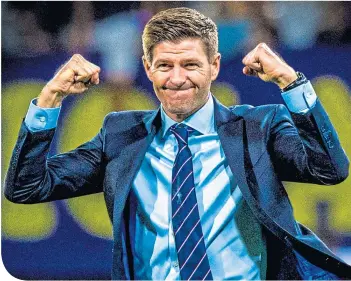  ??  ?? Steven Gerrard’s improvemen­t of Rangers could see him the target of top English clubs