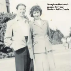  ??  ?? Young love: Marianne’s parents Terry and Sheila at Belfast Castle