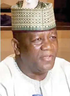  ??  ?? Governor Abdulaziz Yari of Zamfara State