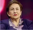  ?? ?? Avvocata Shirin Ebadi, 75 anni, avvocata e pacifista, ha meritato nel 2003 il Nobel per la pace
