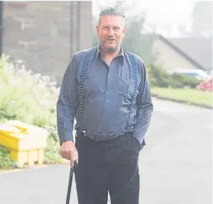  ??  ?? Perverted driving instructor Martin Baxter arriving at Forfar Sheriff Court.