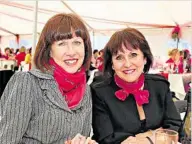  ??  ?? Annette Billsborou­gh (left) and Jan-Louise Tait from Aitches Goondiwind­i have a great time at Weengallon Pink Ladies Day.