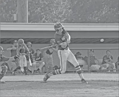  ?? TONY LENAHAN/THE Saline Courier ?? Bryant Black Sox batter JT Parker takes a cut in a game this past Tuesday at Bryant High School during a doublehead­er sweep over Lake Hamilton. Parker had a good tournament in Memphis this past weekend.