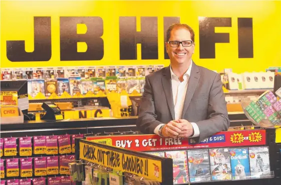  ?? Picture: STUART McEVOY ?? JB Hi-Fi CEO, Richard Murray, says he is excited by the outlook for the business despite a full-year dip in profit.