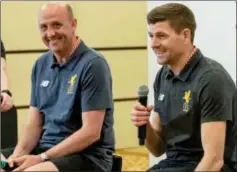  ??  ?? Steven Gerrard and Gary McAllister out in Dubai