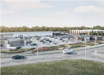  ??  ?? An artist’s impression of the planned new retail park.