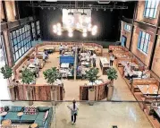  ?? [PHOTO BY DAVE CATHEY, THE OKLAHOMAN] ?? Here’s a look at the dining room of The Jones Assembly from the mezzanine.