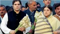  ?? PTI file ?? Maneka Gandhi with her son Varun Gandhi. —