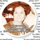  ??  ?? NORA’S MOTHER, the late Antonia Cabaltera (noraaunort­hegreat.blogspot.com)