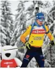  ??  ?? Simon Schempp in Oberhof: Aus nach schwacher Laufleistu­ng.