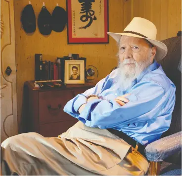  ?? Stephanie Diani / The New Yo rk Times ?? Herman Wouk at home in Palm Springs in 2012. “I’ve been absolutely dead earnest, and I’ve told the story I had in hand as best as I possibly could,” he once said.