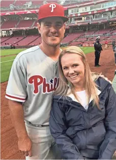  ?? FAMILY PHOTO ?? Ali Joseph, right, is an Air Force labor and delivery nurse and wife of Phillies first baseman Tommy Joseph.