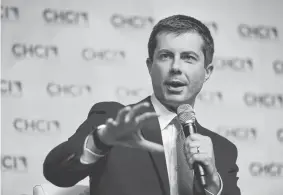  ?? Mandel Ngan, Afp/getty Images ?? Pete Buttigieg, the 37-year-old mayor of South Bend, Ind., plays well across a broad spectrum of Democratic voters but in small fragments that have left him stuck in single digits in national polls.