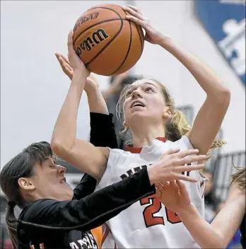  ?? Matt Freed/Post-Gazette ?? Makenna Marisa, who has scholarshi­p offers from Pitt and Duquesne, is averaging 23 points per game for Peters Township and could be the key to an Indians victory.