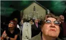  ??  ?? Joe Coleman from Dublin at Knock Shrine, Co Mayo, May 2010, when he claimed that an apparition would take place, directly linked to the second coming of Christ on Earth. Photograph: Julien Behal/PA