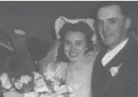  ??  ?? Mary and George Taillieu on their wedding day in 1946.