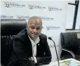  ??  ?? TRANSFORMI­NG SECTOR: Public works MEC Babalo Madikizela says most of the leases for public buildings in the province are in the hands of white landlords