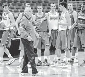  ?? BENNY SIEU, USA TODAY SPORTS ?? Bo Ryan has made the NCAA tournament in all 13 of his seasons at Wisconsin. “No matter how many guys leave or are coming in ... he’s always successful,” Badgers guard Josh Gasser said.