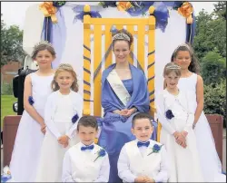  ??  ?? The royal court of Stoney Stanton Carnival 2017. Pictured: Lucy Chapman, Lottie Walker, Harry Weedon, Chloe Halfacre, Conor Clarke, Chloe Witty, Bailey Payne